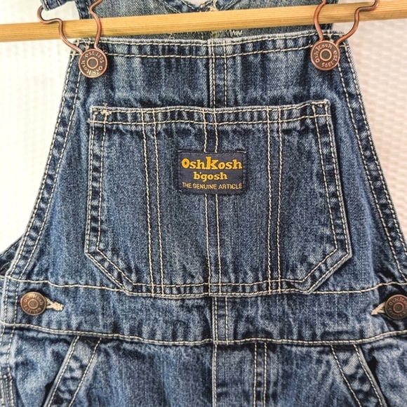 VTG Oshkosh Carpenter Denim Shortalls - 24M - Picture 4 of 6